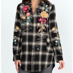 Johnny Was Lani Painter flannel top Large